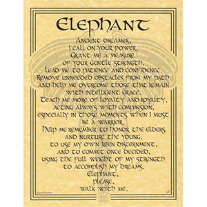Elephant Prayer poster - Wiccan Place