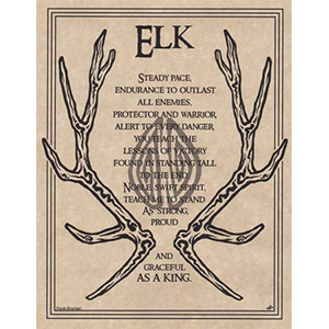 Elk Prayer poster - Wiccan Place