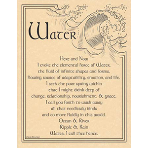 Water Evocation poster - Wiccan Place