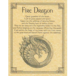 Fire Dragon poster - Wiccan Place