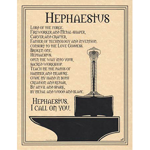 Hephaestus poster - Wiccan Place