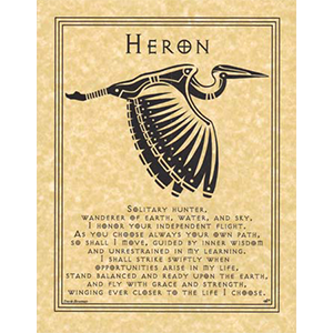 Heron Prayer poster - Wiccan Place