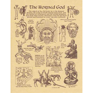 Horned God Parchment Poster - Wiccan Place