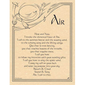 Air Invocation poster - Wiccan Place