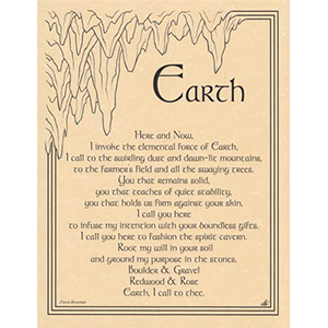 Earth Invocation poster - Wiccan Place