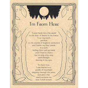 I'm From Here poster - Wiccan Place