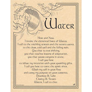 Water Invocation poster - Wiccan Place