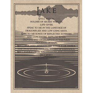 Lake Prayer poster - Wiccan Place