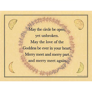 May The Circle Be Open Yet Unbroken poster - Wiccan Place