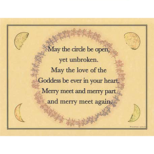 May The Circle Be Open Yet Unbroken poster - Wiccan Place