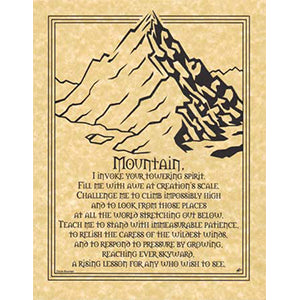 Mountain Prayer poster - Wiccan Place