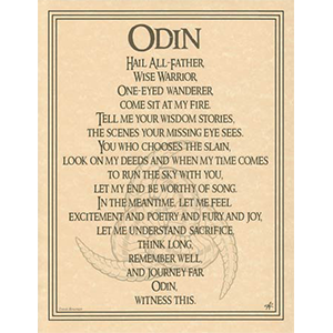 Odin poster - Wiccan Place
