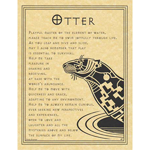 Otter Prayer poster - Wiccan Place
