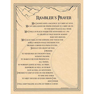 Rambler's Prayer poster - Wiccan Place