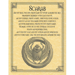 Scarab Prayer poster - Wiccan Place