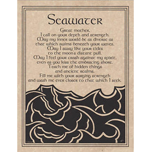 Seawater Prayer poster - Wiccan Place