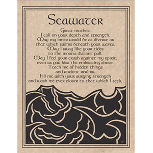 Seawater Prayer poster - Wiccan Place