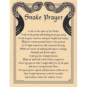 Snake Prayer poster - Wiccan Place