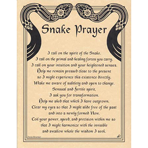 Snake Prayer poster - Wiccan Place