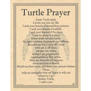 Turtle Prayer poster - Wiccan Place