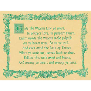 Wiccan Rede (law) poster - Wiccan Place
