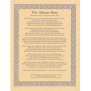 Wiccan Rede (long poem) poster - Wiccan Place