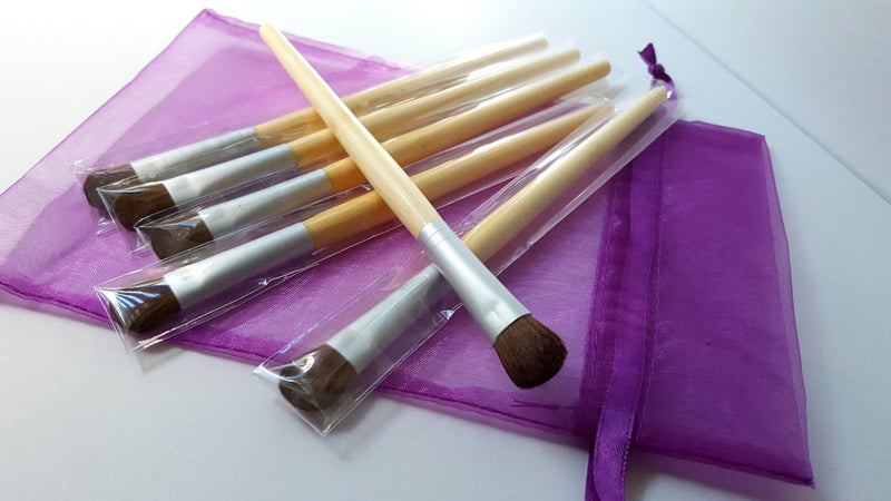Vegan Eye shadow and Concealer Brush Bamboo Handle