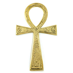 Brass Ankh 3 1/2" x 6 1/2" - Wiccan Place