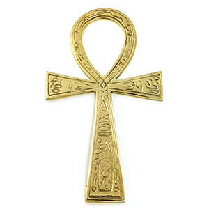 Brass Ankh 3 1/2" x 6 1/2" - Wiccan Place