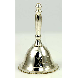 Triple Moon Altar Bell 2 1/2" - Wiccan Place