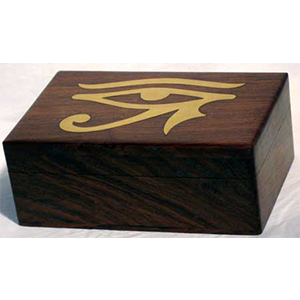 Brass Inlaid Eye of Horus Box 4" x 6" - Wiccan Place