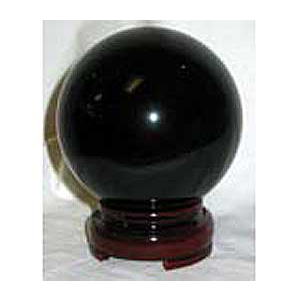 Black crystal ball 50mm - Wiccan Place