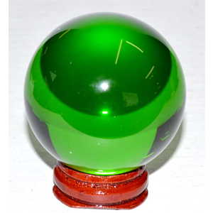 Green crystal ball 50 mm - Wiccan Place