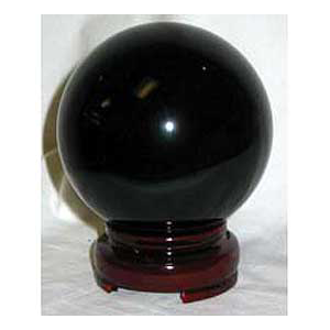 Black crystal ball 80 mm - Wiccan Place