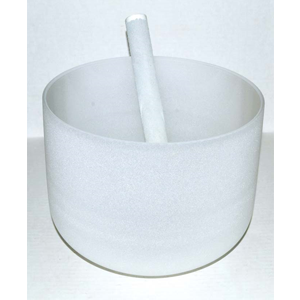 Off White Crystal Singing Bowl 10" - Wiccan Place
