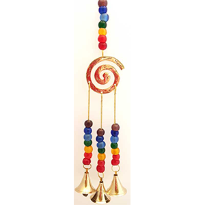 7 Chakra Spiral wind chime - Wiccan Place