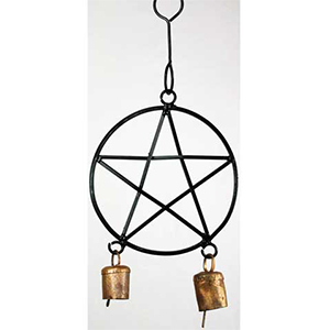 Pentagram wind chime 5" - Wiccan Place