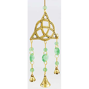 Brass Triquetra wind chime - Wiccan Place