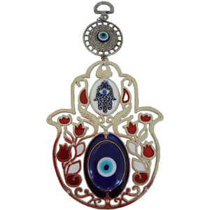 Fatima Flower Evil Eye wall hanging - Wiccan Place