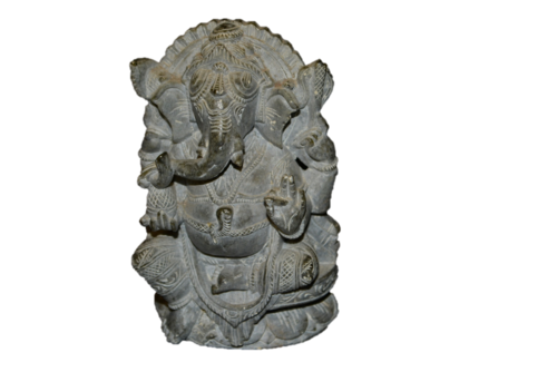 Handcarved Sculpture Soapstone Elephant Head God Ganesha - Small
