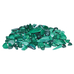 Malachite tumbled chips 5-8 mm, 1 lb - Wiccan Place