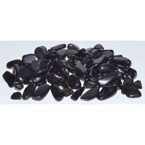 Obsidian, Black tumbled chips 7-9 mm, 1 lb - Wiccan Place