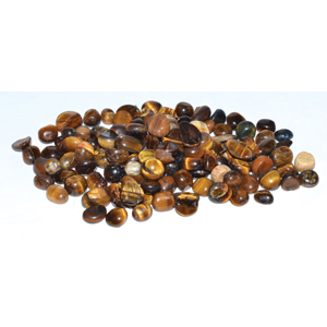 Tiger Eye tumbled chips 5-7 mm, 1 lb - Wiccan Place