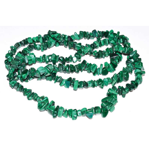 Malachite chip necklace 32" - Wiccan Place