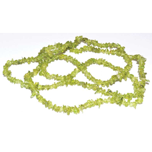 Peridot chip necklace 32" - Wiccan Place