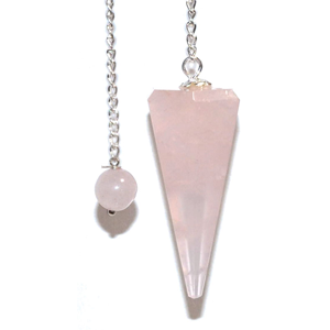 Rose Quartz 6-sided pendulum - Wiccan Place