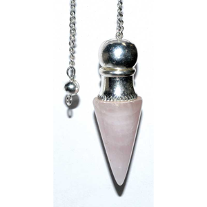 Rose Quartz chambered pendulum - Wiccan Place