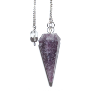 Lepidolite 6-sided pendulum - Wiccan Place