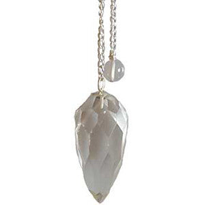 Faceted Clear Quartz Pendulum - Wiccan Place