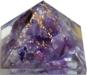Orgone Amethyst pyramid crown chakra 25-30 mm - Wiccan Place